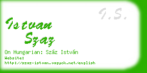 istvan szaz business card