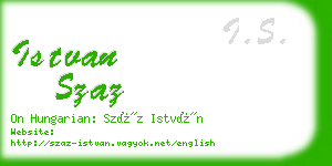 istvan szaz business card